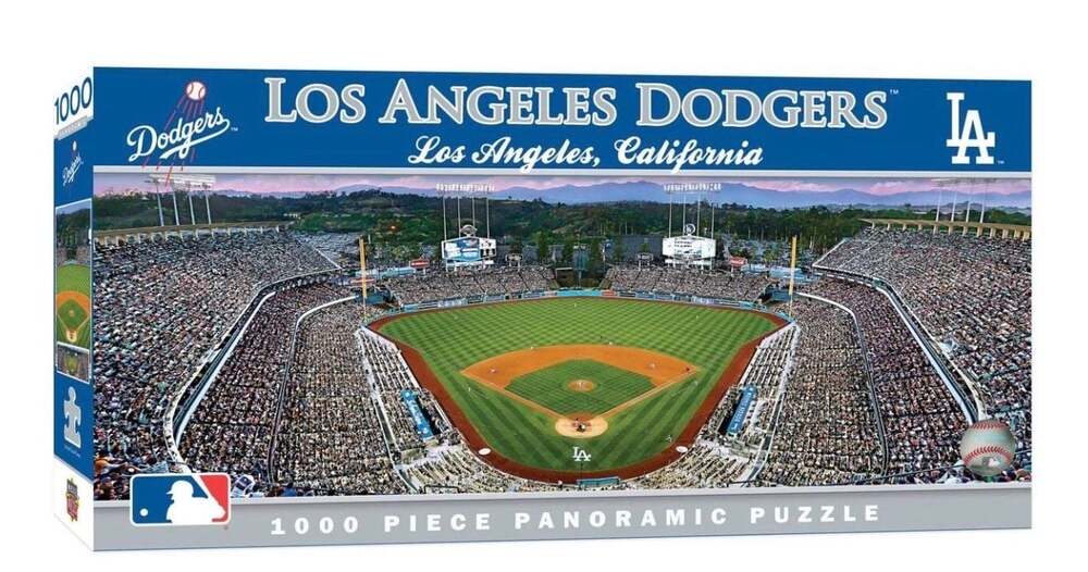 MasterPieces MLB Los Angeles Dodgers 1000 Piece Panoramic Stadium Jigsaw Puzzle